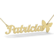 Nome personalizado Colar Nome personalizável Pingente aço inoxidável colar de ouro Mulheres letra Crown Presente de jóias personalizadas